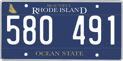 RI license plate 580491