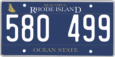 RI license plate 580499