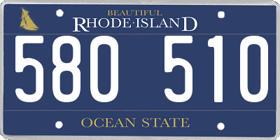 RI license plate 580510