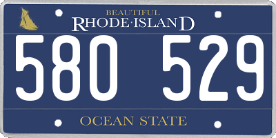 RI license plate 580529