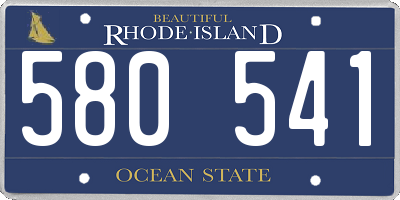 RI license plate 580541