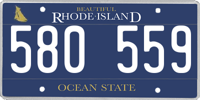 RI license plate 580559