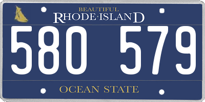 RI license plate 580579