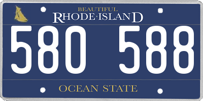 RI license plate 580588