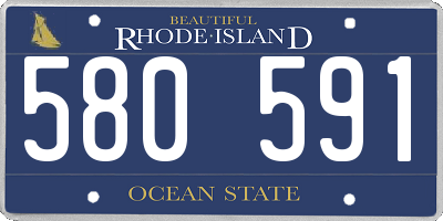 RI license plate 580591