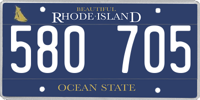RI license plate 580705