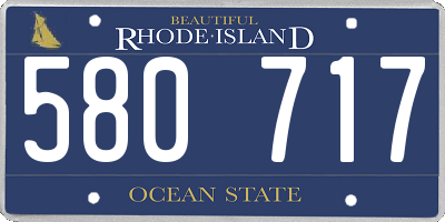 RI license plate 580717