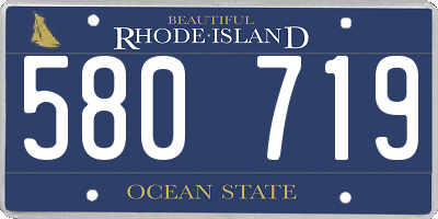 RI license plate 580719