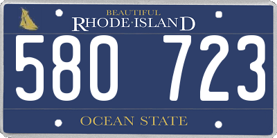 RI license plate 580723