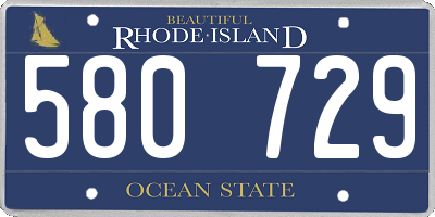 RI license plate 580729