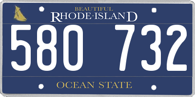 RI license plate 580732