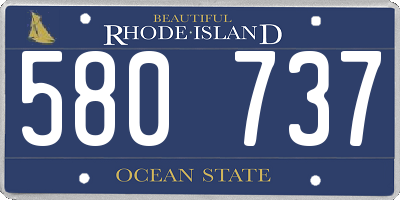 RI license plate 580737