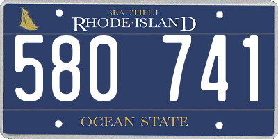 RI license plate 580741