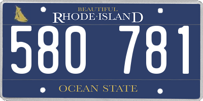 RI license plate 580781