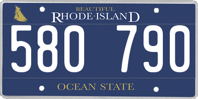 RI license plate 580790