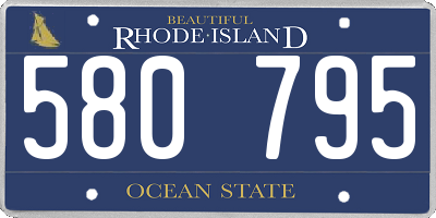 RI license plate 580795