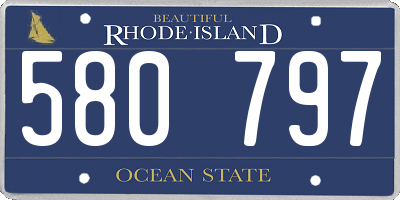 RI license plate 580797