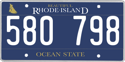 RI license plate 580798