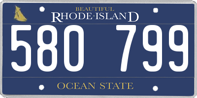 RI license plate 580799