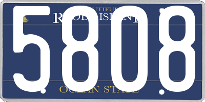 RI license plate 5808