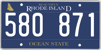 RI license plate 580871