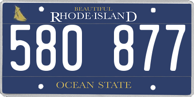 RI license plate 580877