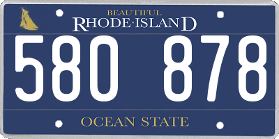 RI license plate 580878