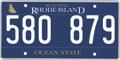 RI license plate 580879