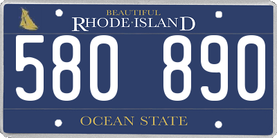RI license plate 580890