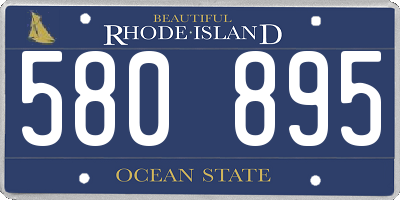 RI license plate 580895