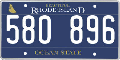 RI license plate 580896