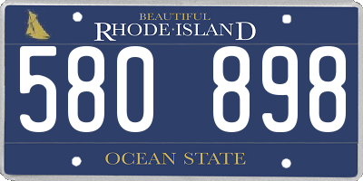 RI license plate 580898
