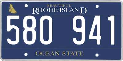 RI license plate 580941