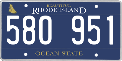 RI license plate 580951
