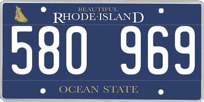 RI license plate 580969