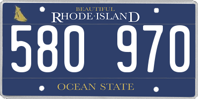 RI license plate 580970