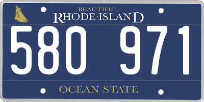 RI license plate 580971