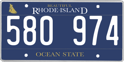 RI license plate 580974