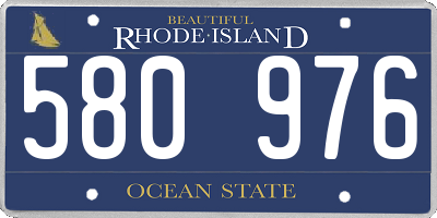 RI license plate 580976