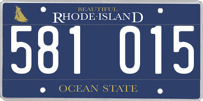 RI license plate 581015