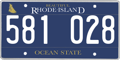 RI license plate 581028