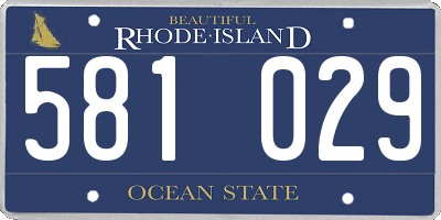 RI license plate 581029