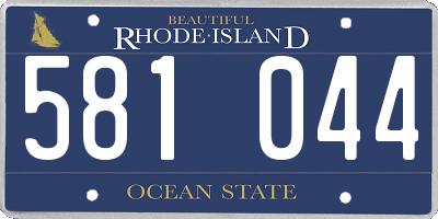 RI license plate 581044
