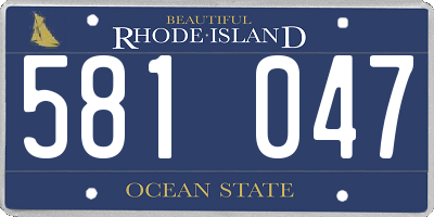 RI license plate 581047