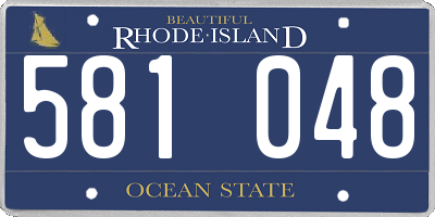 RI license plate 581048