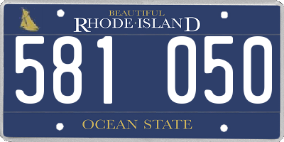RI license plate 581050