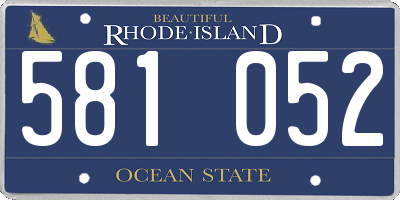 RI license plate 581052