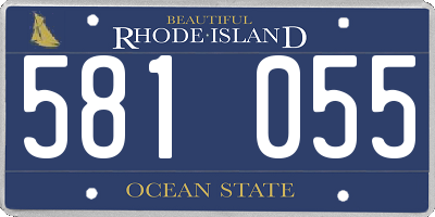 RI license plate 581055