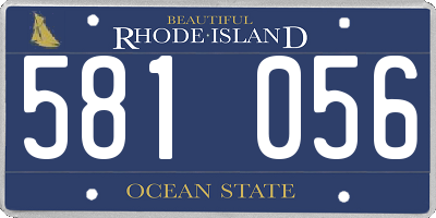 RI license plate 581056