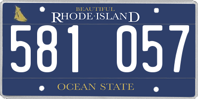 RI license plate 581057